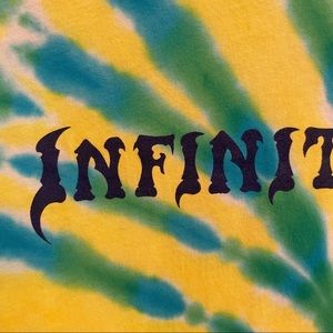 Men’s Blue Yellow Green Tie Dye Infinity’s End Tee Charlotte Smoke Shop T-Shirt